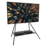AVF Tiga Quad Metal TV Stand for 32–83 Inch TVs – Freestanding Black
