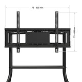 AVF Tiga Quad Metal TV Stand for 32–83 Inch TVs – Freestanding Black