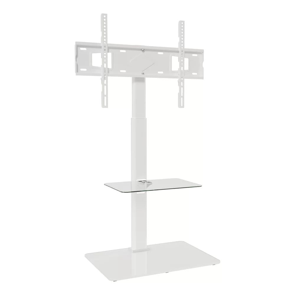 AVF FSL550LFWC: AVF Loft All-in-One Column TV Stand (White & Clear Glass)