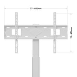AVF FSL550LFWC: AVF Loft All-in-One Column TV Stand (White & Clear Glass)