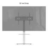 AVF FSL550LFWC: AVF Loft All-in-One Column TV Stand (White & Clear Glass)