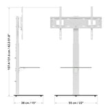 AVF FSL550LFWC: AVF Loft All-in-One Column TV Stand (White & Clear Glass)