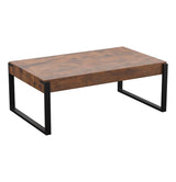 AVF Ridgewood 110cm Wide Rustic Dark Wooden Coffee Table (FT110RIDDW)