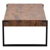 AVF Ridgewood 110cm Wide Rustic Dark Wooden Coffee Table (FT110RIDDW)