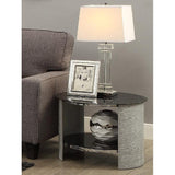Jual San Marino Curved Grey Ash Round Lamp Table (JF303 GB)