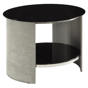 Jual San Marino Curved Grey Ash Round Lamp Table (JF303 GB)