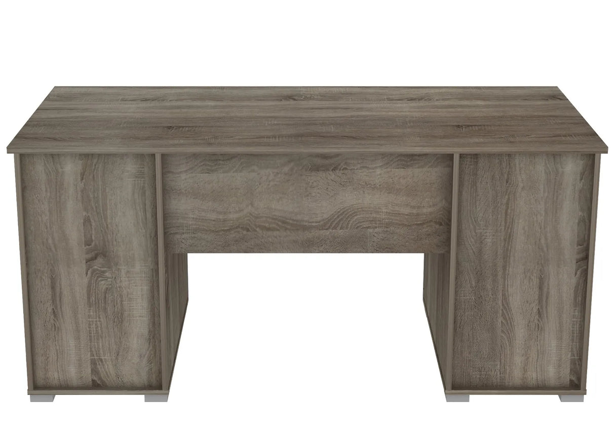 Alphason Kentucky Dark Oak and High Gloss White Office Desk