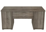 Alphason Kentucky Dark Oak and High Gloss White Office Desk