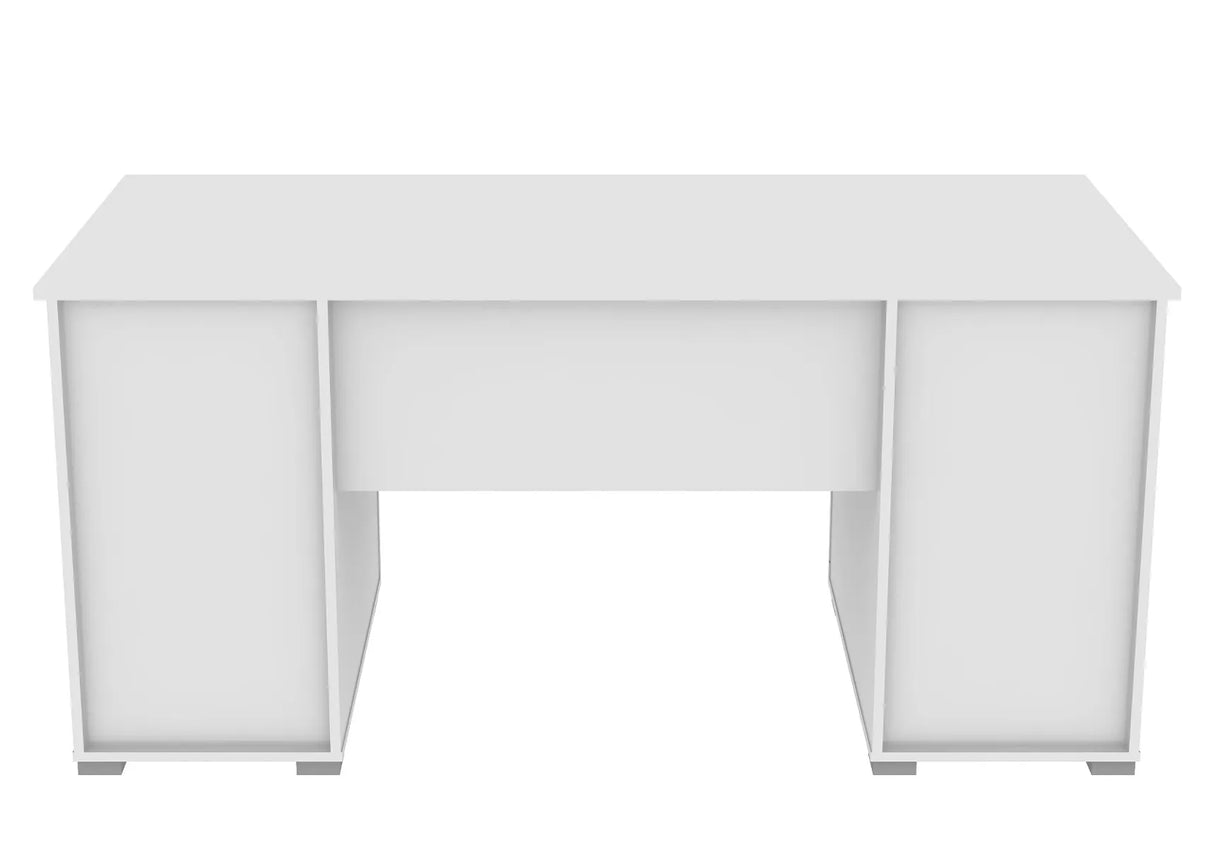 Alphason Kentucky White and High Gloss White Office Desk