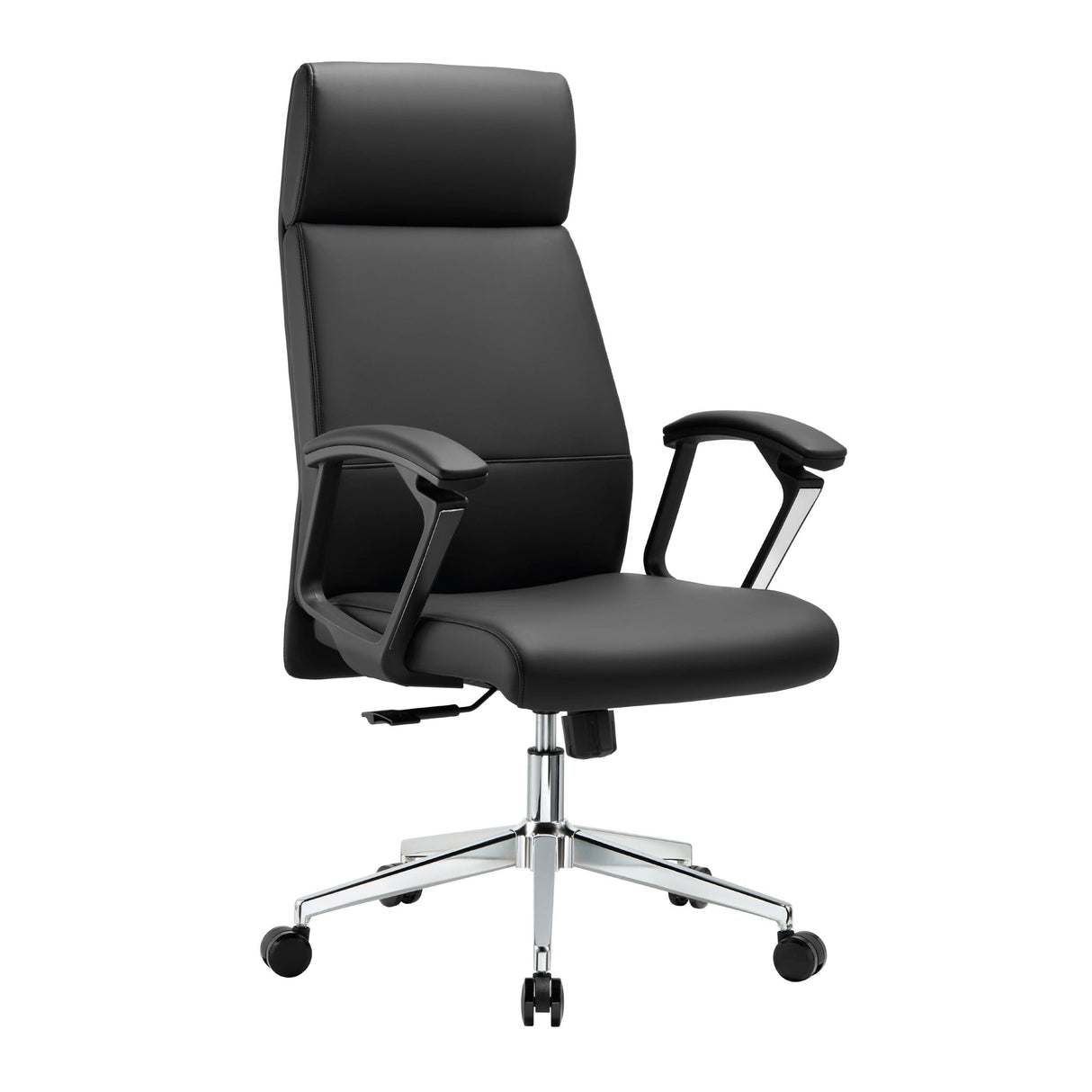 TTAP London Black Leather Faced Office Chair