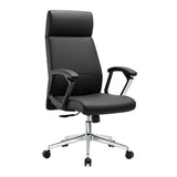 TTAP London Black Leather Faced Office Chair