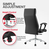 TTAP London Black Leather Faced Office Chair