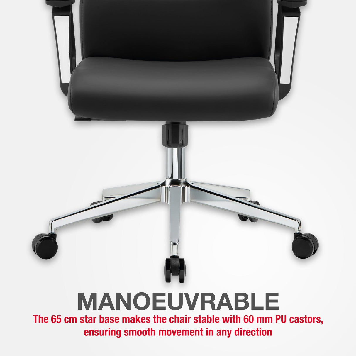 TTAP London Black Leather Faced Office Chair
