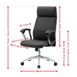 TTAP London Black Leather Faced Office Chair