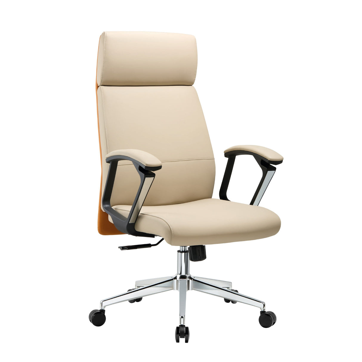 TTAP London Cream Leather Faced Office Chair
