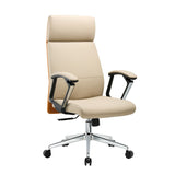 TTAP London Cream Leather Faced Office Chair