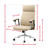 TTAP London Cream Leather Faced Office Chair