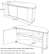 MDA Designs Sirius 850 Gloss Black TV Stand