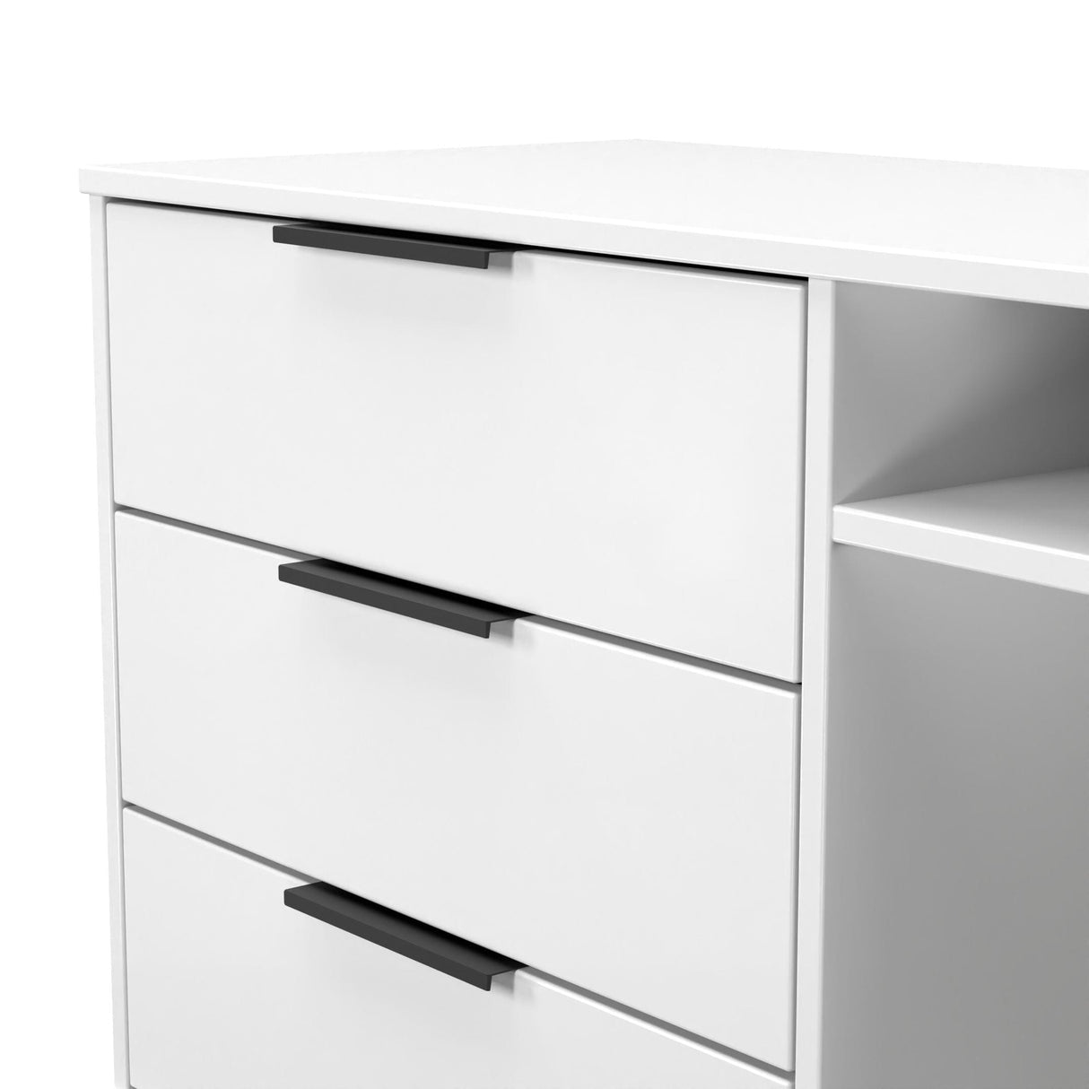 Welcome Furniture Matt White Hong Kong 3 Drawer TV Cabinet HKB246WMWM