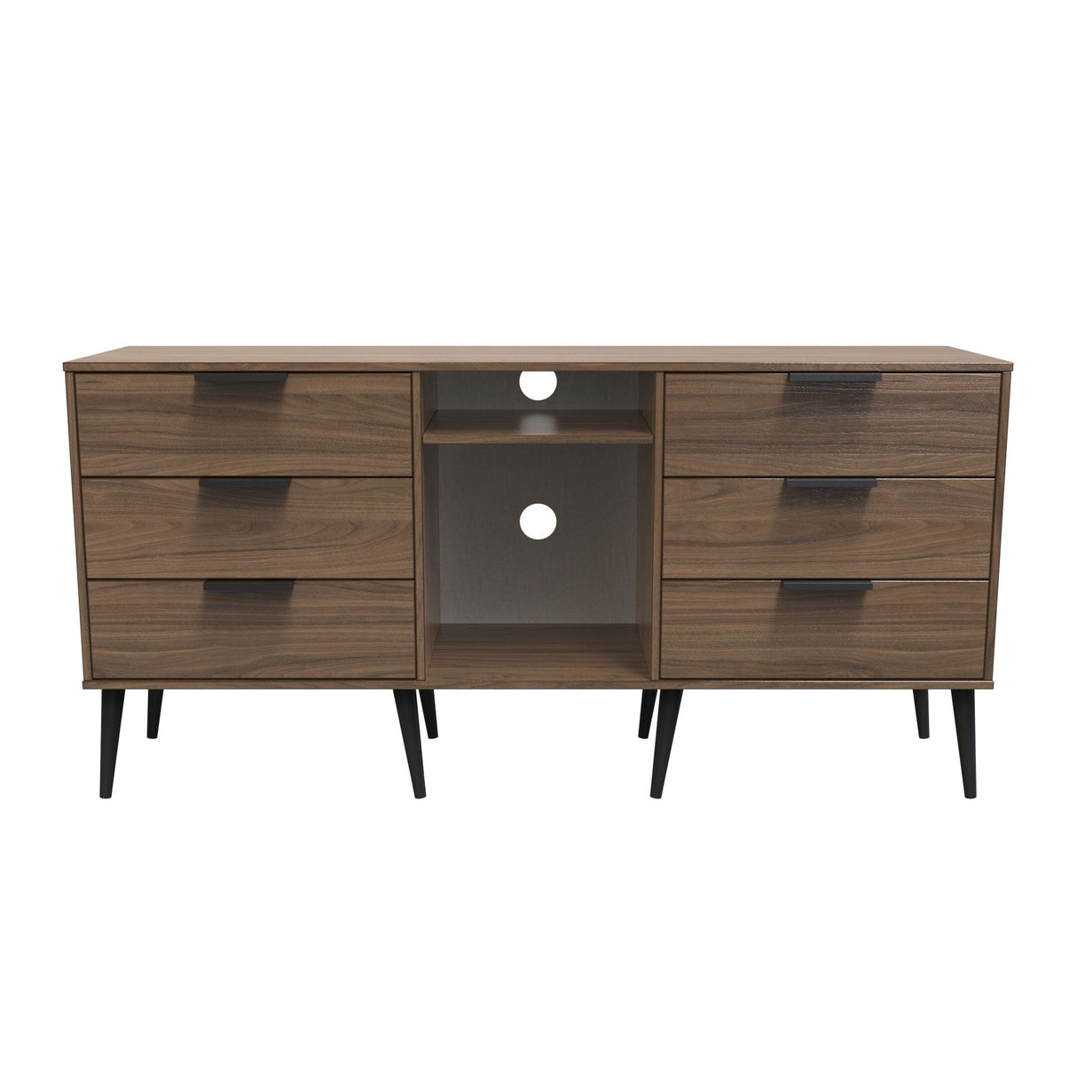 Welcome Furniture Carini Walnut Hong Kong 6 Drawer TV Cabinet HKB247CWCW