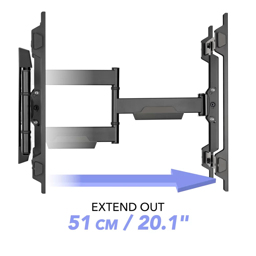AVF OHL404: Full Motion TV Wall Mount for TV's up to 70"