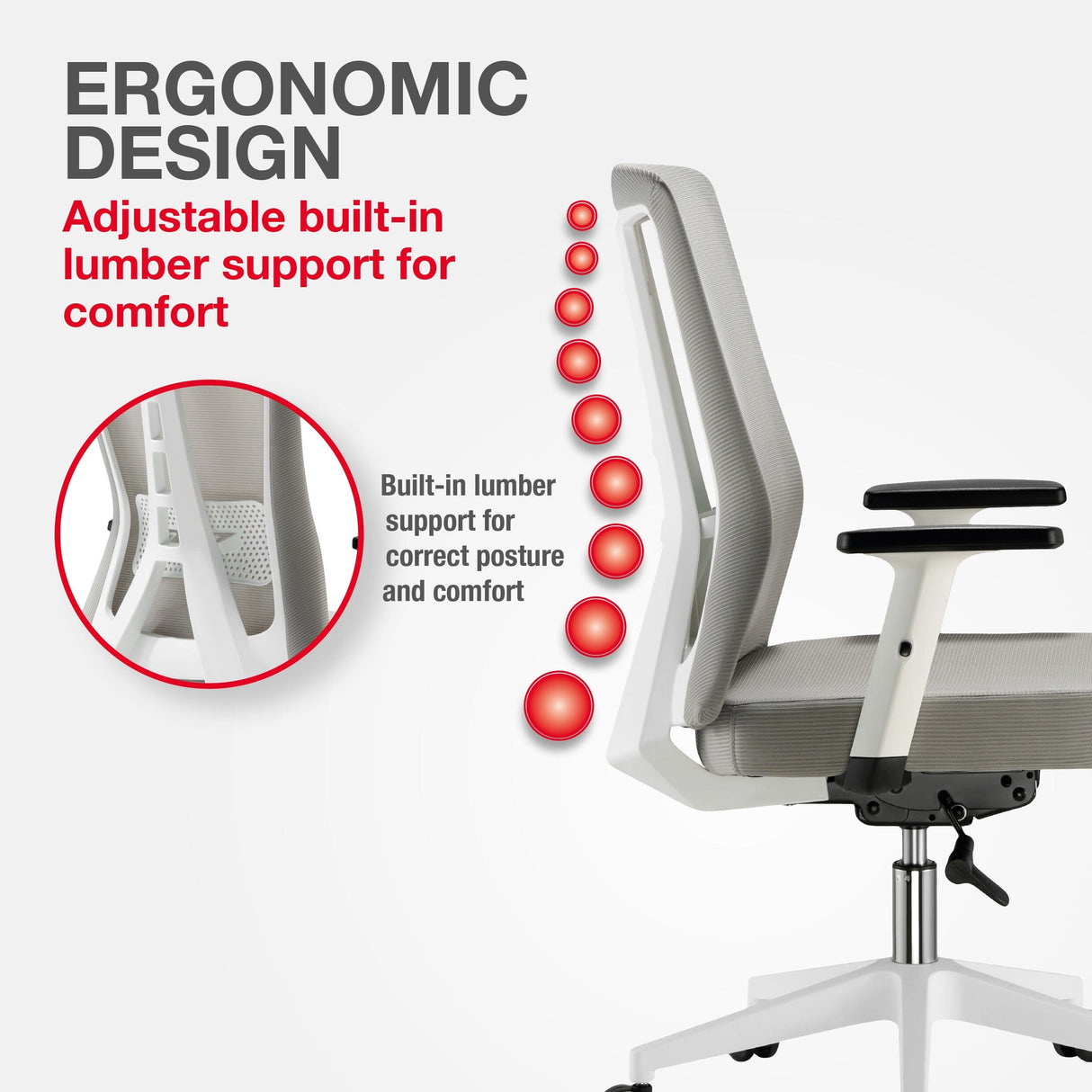 TTAP Oxford Grey Mesh Office Chair