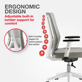 TTAP Oxford Grey Mesh Office Chair
