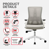 TTAP Oxford Grey Mesh Office Chair