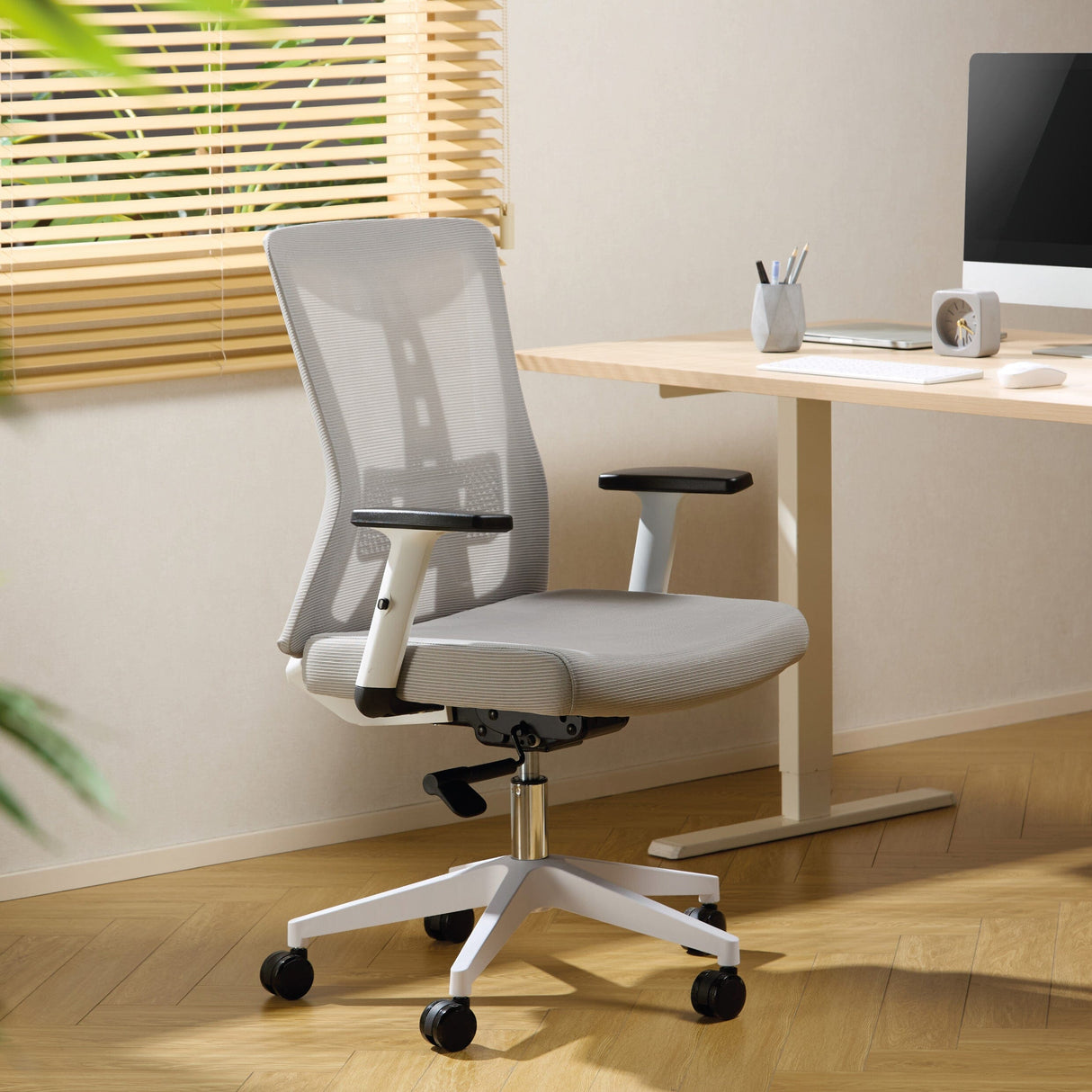 TTAP Oxford Grey Mesh Office Chair