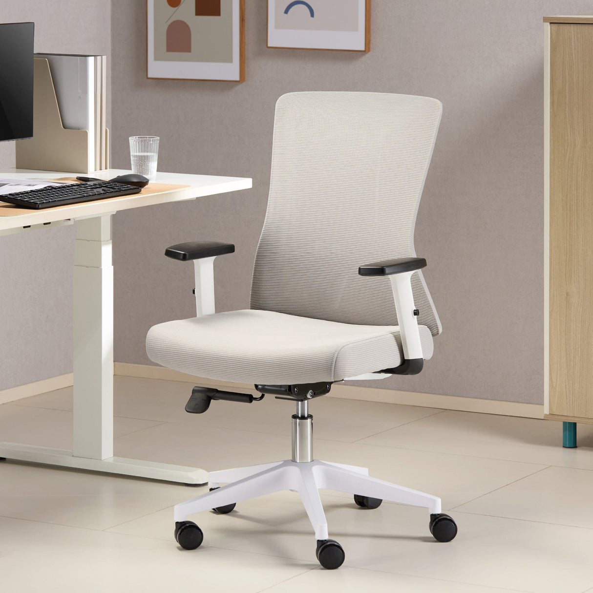 TTAP Oxford Grey Mesh Office Chair