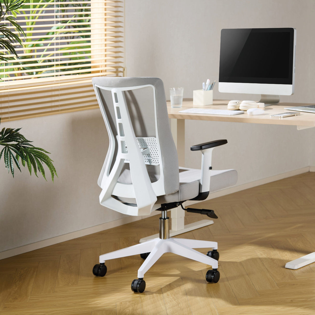 TTAP Oxford Grey Mesh Office Chair