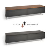 AVF PM160W Panorama Piano Gloss Black and Walnut Large TV Cabinet (406428)