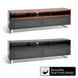 AVF Panorama PM160+ Walnut and Piano Gloss Black TV Cabinet (PM160WBX)