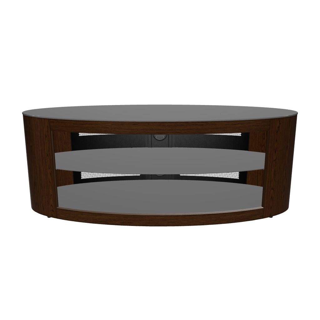 AVF Affinity Buckingham 1.1m Walnut Oval TV Stand, for TVs up to 55"