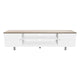 AVF Whitesands 1.9m TV Stand - Satin White & Wood