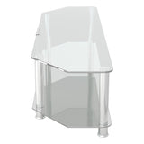 AVF SDC1400CMCC: Classic 1.4m Glass Corner TV Stand with Cable Management (Clear & Chrome)