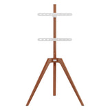 TTAP Tripod Oak TV Stand with Swivel for up to 65" TVs