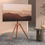 TTAP Tripod Oak TV Stand with Swivel for up to 65" TVs