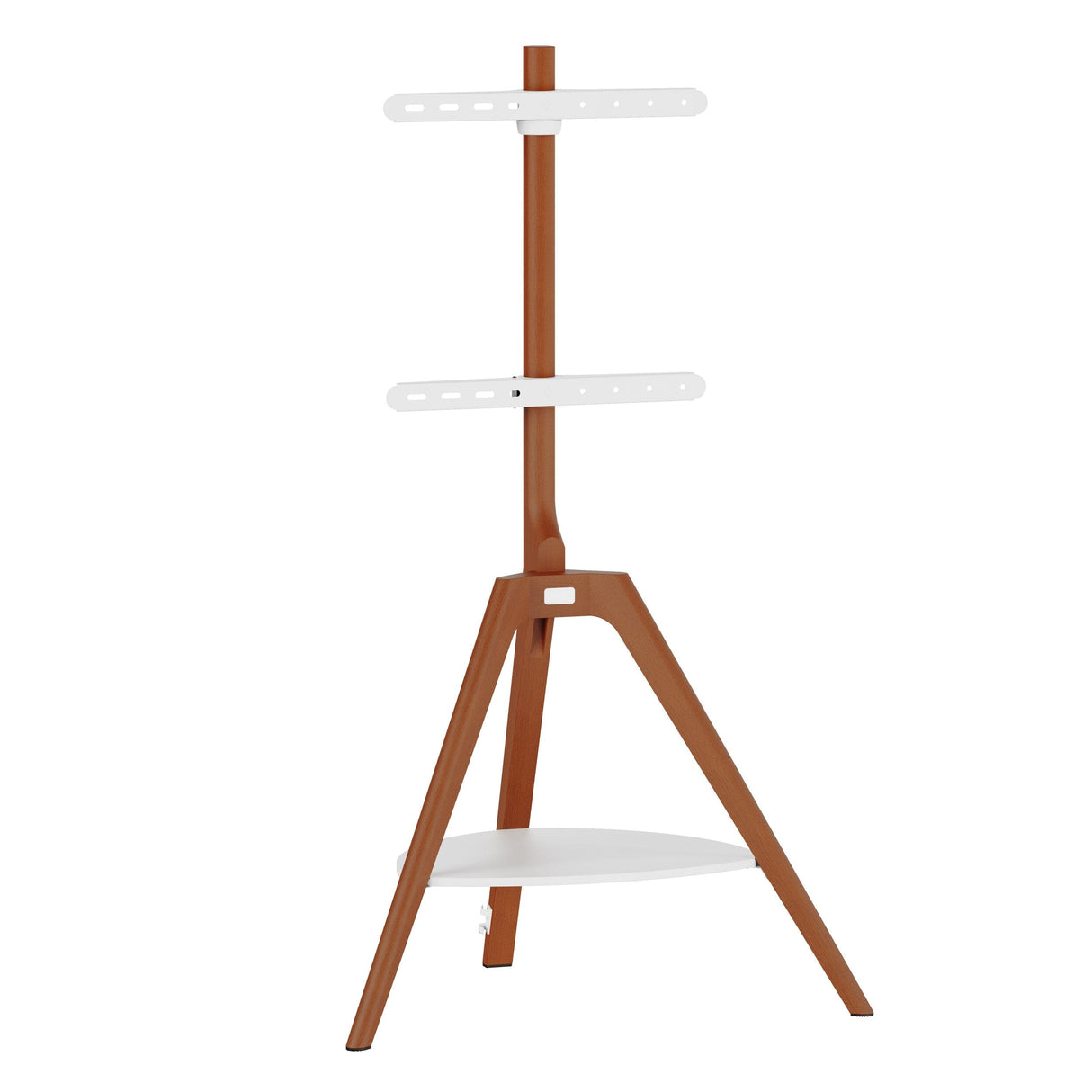 TTAP Tripod Oak TV Stand with Shelf and Swivel for up to 65" TVs