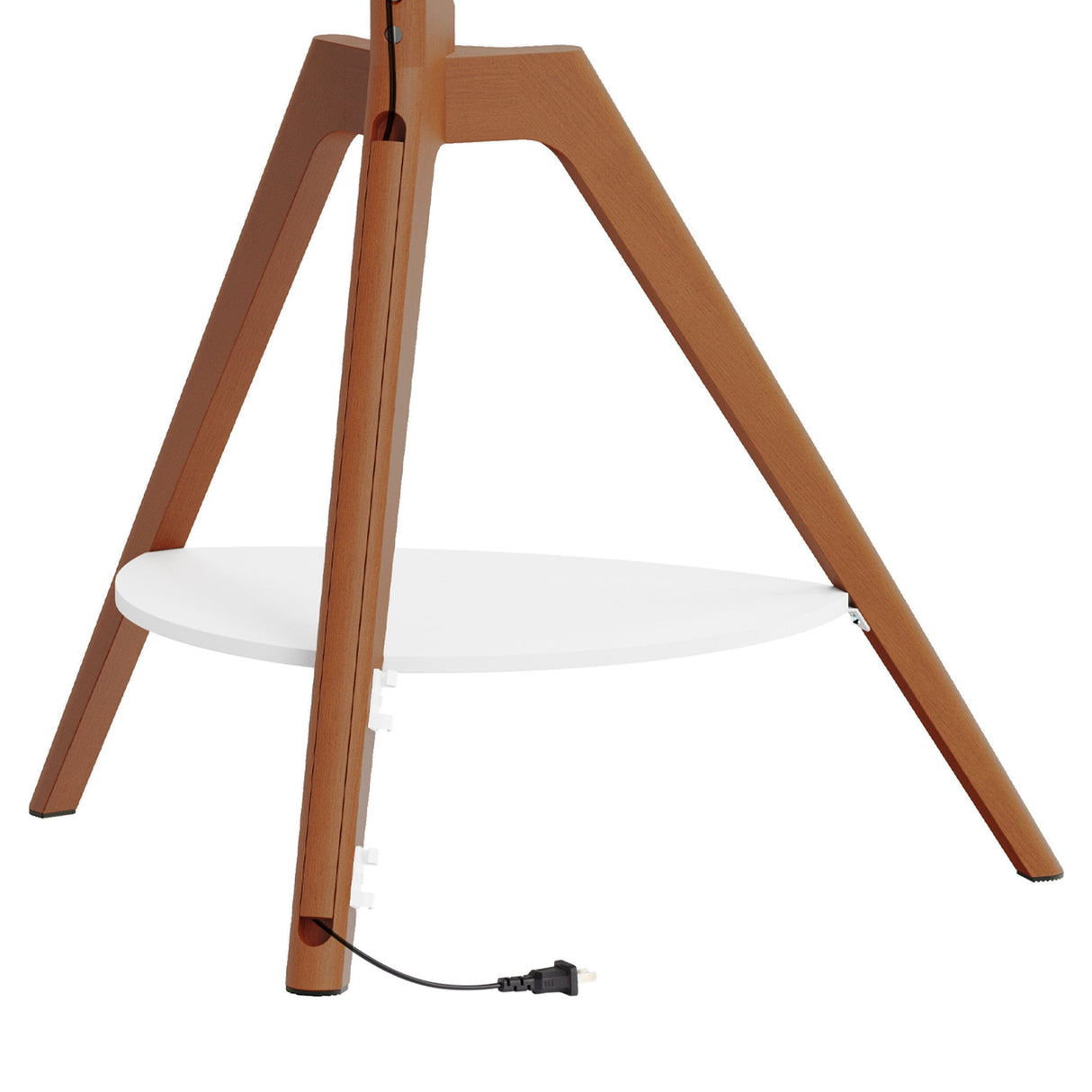 TTAP Tripod Oak TV Stand with Shelf and Swivel for up to 65" TVs