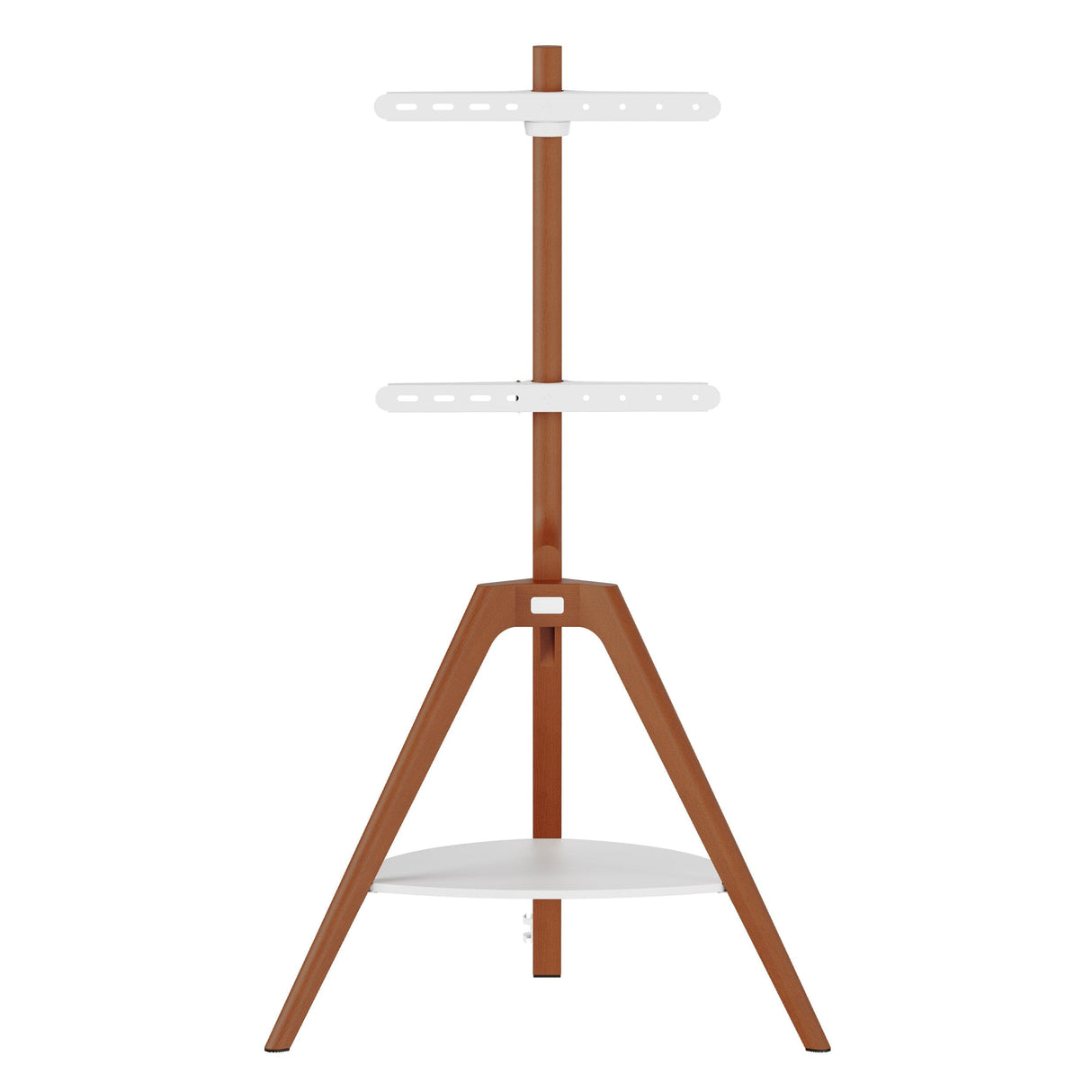 TTAP Tripod Oak TV Stand with Shelf and Swivel for up to 65" TVs