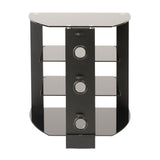 TTAP Vision 4 Shelf Hi-Fi Stand in Black with Black Glass (TVS1013)