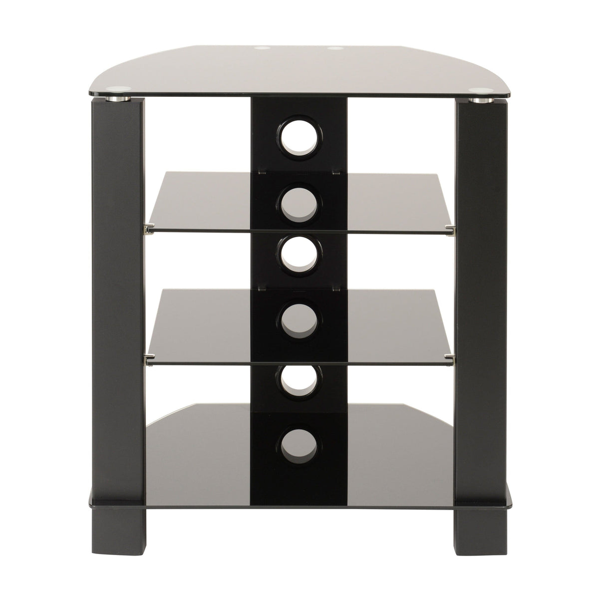 TTAP Vision 4 Shelf Hi-Fi Stand in Black with Black Glass (TVS1013)