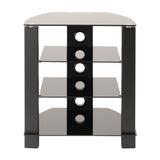 TTAP Vision 4 Shelf Hi-Fi Stand in Black with Black Glass (TVS1013)