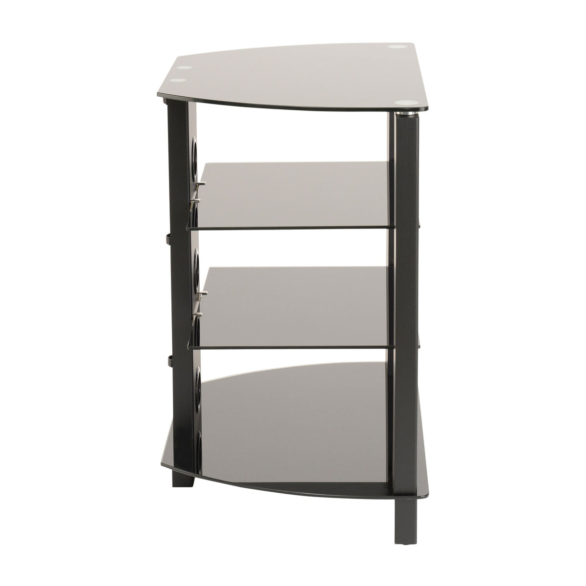 TTAP Vision 4 Shelf Hi-Fi Stand in Black with Black Glass (TVS1013)