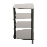 TTAP Vision 4 Shelf Hi-Fi Stand in Black with Black Glass (TVS1013)