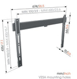Vogels Elite TVM 5705 TV (40-100") Black Fixed TV Wall Bracket