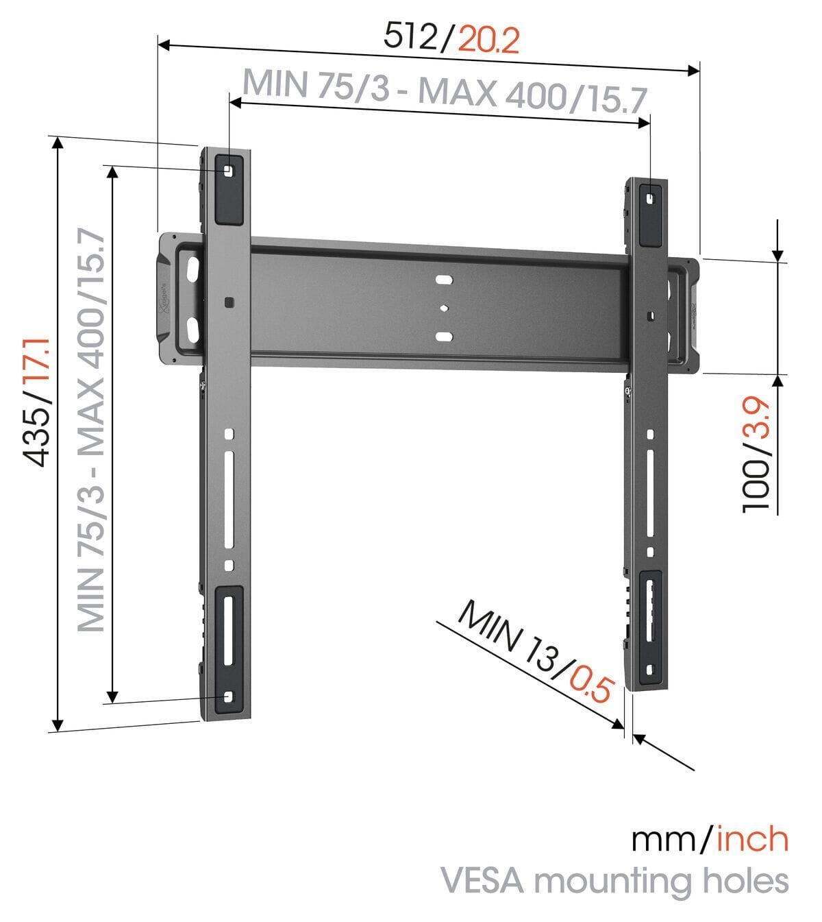 Vogels Elite TVM 5505 TV (32-77") Black Fixed TV Wall Bracket