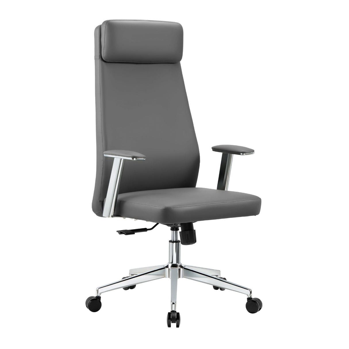 TTAP York Grey Leather Faced Office Chair