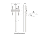 Multibrackets M Floormount Pro 150cm High Tall TV Stand